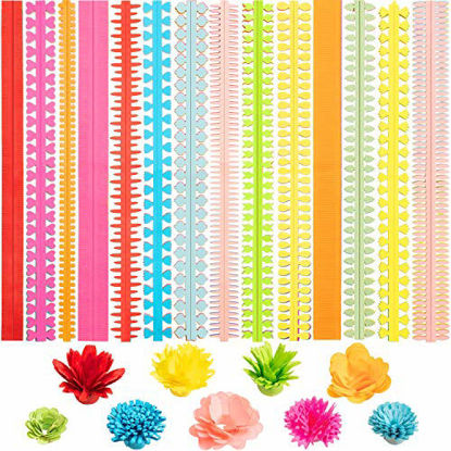 Picture of 252 Pieces Paper Quilling Flower Quilling Art Strips DIY Flowers Petal Quilling Paper Strips Colorful Paper Quilling Patterns Tool for Handmade Art Crafts, 14 Types, 9 Colors