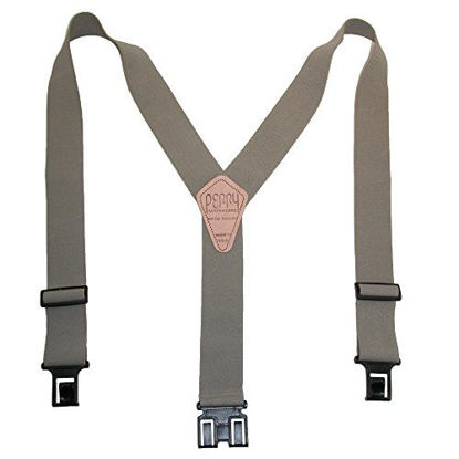 Picture of Perry Suspenders Mens Elastic Hook End 2 Inch Work Suspenders (Tall Available), Tall, Tan