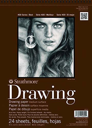 Picture of Strathmore 400-5 STR-400-5 24 Sheet No.80 Drawing Pad, 11 by 14", 11"x14", Cream