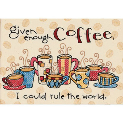 Picture of Dimensions Enough Coffee Stamped Cross Stitch Kit, 5" x 7"