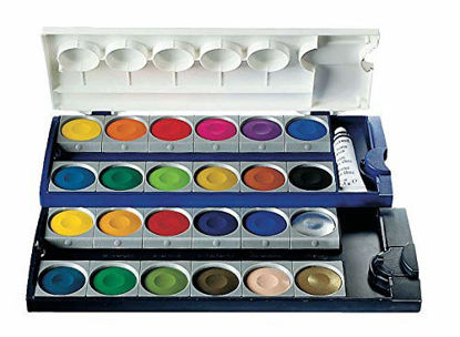Picture of Pelikan Opaque Watercolor Paint Set, 24 Colors Plus Chinese White Tube (720862)