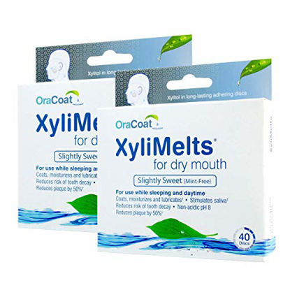 Picture of XyliMelts for Dry Mouth, Mint-Free, 80-Count Box