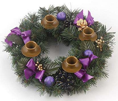 Picture of Purple Ribbon Advent Wreath