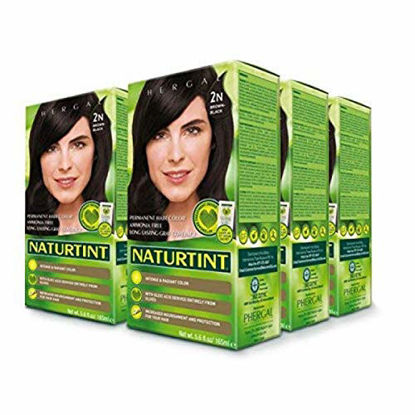 Picture of Naturtint Permanent Hair Color 2N Brown Black (Pack of 6), Ammonia Free, Vegan, Cruelty Free, up to 100% Gray Coverage, Long Lasting Results