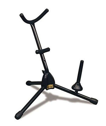 Picture of Hamilton Alto/Tenor sax Stand, Black, includes Flute/Clarinet peg