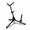 Picture of Hamilton Alto/Tenor sax Stand, Black, includes Flute/Clarinet peg