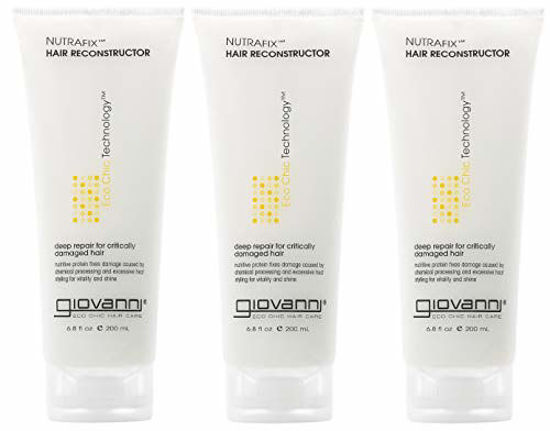 Picture of GIOVANNI Nutrafix Hair Reconstructor , 6.8 oz. for Critically Damaged Hair, Adds Softness, Body & Shine. Rich Proteins Encourage Thickness & Volume, No Parabens, Color Safe (Pack of 3)