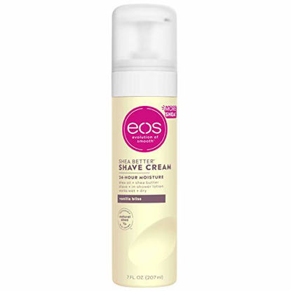 Picture of eos Shea Better Shaving Cream for Women - Vanilla Bliss | Shave Cream, Skin Care and Lotion with Shea Butter and Aloe | 24 Hour Hydration | 7 fl oz