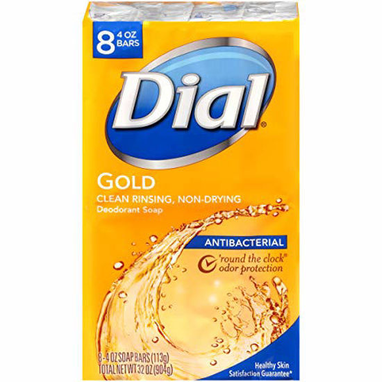 Picture of Dial Bar Gold Antibacterial Deodorant Soap, 4 oz ea 8 ct