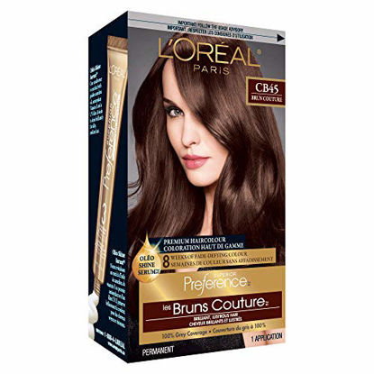 Picture of L'Oreal Paris Superior Preference Fade-Defying + Shine Permanent Hair Color, 4M Dark Mahogany Brown, Pack of 1, Hair Dye