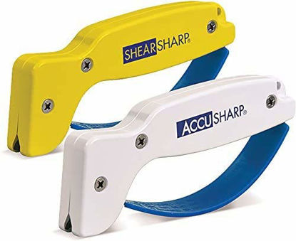 Picture of AccuSharp Knife Sharpener & ShearSharp Scissor Sharpener Combo Pack, Knives and Tools Sharpening, Machetes, Kitchen Shears, Axes, Double Edge Blades, Sharpeners