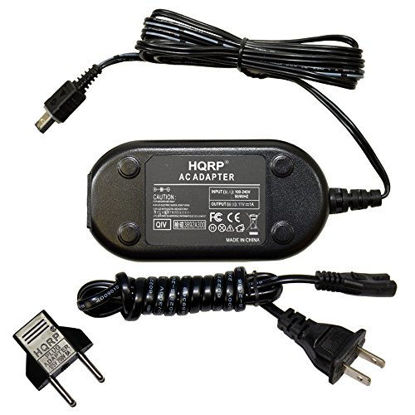 Picture of HQRP Replacement AC Adapter/Charger Compatible with JVC GC-PX100 GC-PX100U GC-PX100B GR-SXM161US GR-SXM168US GR-SXM260US Camcorder with USA Cord & Euro Plug Adapter