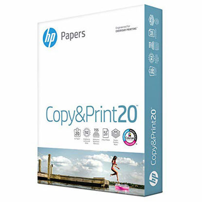 Picture of HP 8.5x11 Printer Paper | Copy&Print 20 lb. | 1 Pack - 400 Sheets | 92 Bright | Made in USA - FSC Certified | 200010R