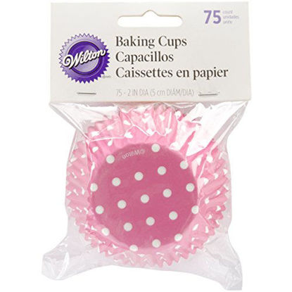 Picture of Wilton Bake cups Pink Dots (75 Count)