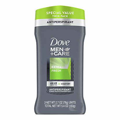 Picture of Dove Men+Care Antiperspirant For Men Stick For Odor Protection Extra Fresh Mens Deodorant Effective Up to 48 Hours 2.7 oz 2 count