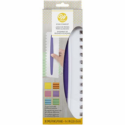 Picture of Wilton Icing Smoother Comb Set-3 Piece, White/Purple