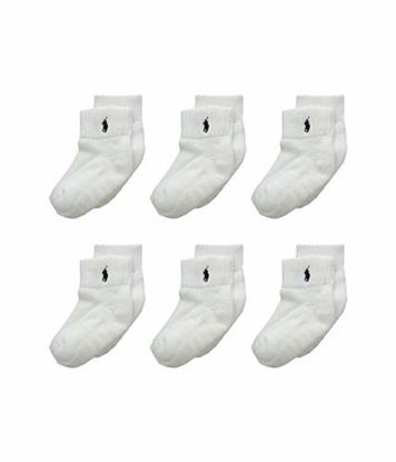 Picture of Polo Ralph Lauren Baby Boy's Sport Quarter 6-Pack (Infant) White Kids' Shoe Size 18-24 Months