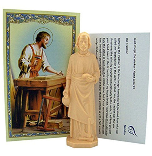GetUSCart Religious Gifts Saint Joseph Statue Home Seller Kit with