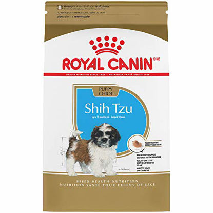 Picture of Royal Canin Shih Tzu Puppy Breed Specific Dry Dog Food, 2.5 pounds. bag