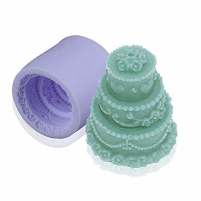 Picture of 3 Layer Cake Candle Mold Silicone Soap Mold Candle Mould DIY Candle Making Mold