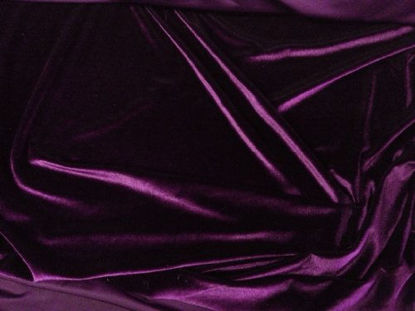 Picture of FWD Stretch Velvet Dark Purple 60 Inch Sold by The Yard
