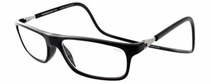 Picture of Clic Executive Single Vision Full Frame Designer Reading Glasses, Black, 1.75