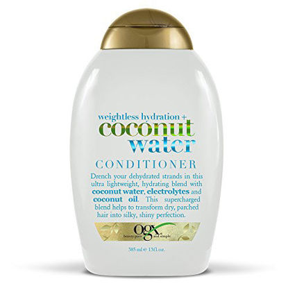 Picture of OGX Weightless Hydration + Coconut Water Conditioner, 13 Ounce Bottle Sulfate-Free Surfactants