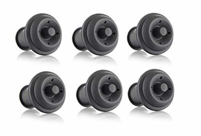 Picture of Vacu Vin Wine Saver Vacuum Stoppers Set of 6 - Grey