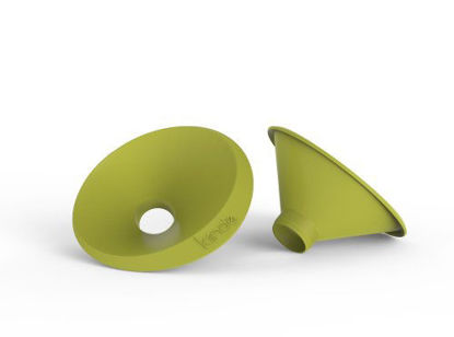 Picture of Kiinde Twist Pouch and Foodii System 2-Piece Funnel Set for Breast Milk, Formula, Baby Food, Water, Purees, Solids, Wide Funnel Allows for Mess-Free Pouring and Filling