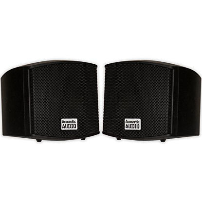 Picture of Acoustic Audio AA321B Mountable Indoor Speakers 400 Watts Black Bookshelf Pair
