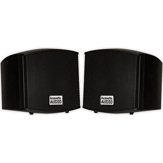 Picture of Acoustic Audio AA321B Mountable Indoor Speakers 400 Watts Black Bookshelf Pair