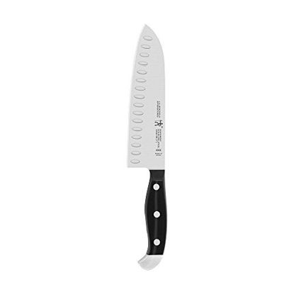 Picture of HENCKELS Statement Hollow Edge Santoku Knife, 7-inch, Black/Stainless Steel