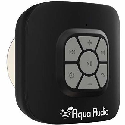 Picture of AquaAudio QZ-2Q0H-R3GO Cube Waterproof Bluetooth Wireless Speaker with Suction Cup and Built-in Mic for All Bluetooth Media Devices (Black)