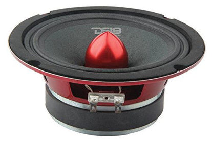 Picture of DS18 PRO-X6.4BM Loudspeaker - 6.5", Midrange, Red Aluminum Bullet, 500W Max, 250W RMS, 4 Ohms - Premium Quality Audio Door Speakers for Car or Truck Stereo Sound System (1 Speaker)