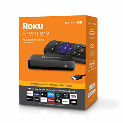 Picture of Roku Premiere | HD/4K/HDR Streaming Media Player, Simple Remote and Premium HDMI Cable
