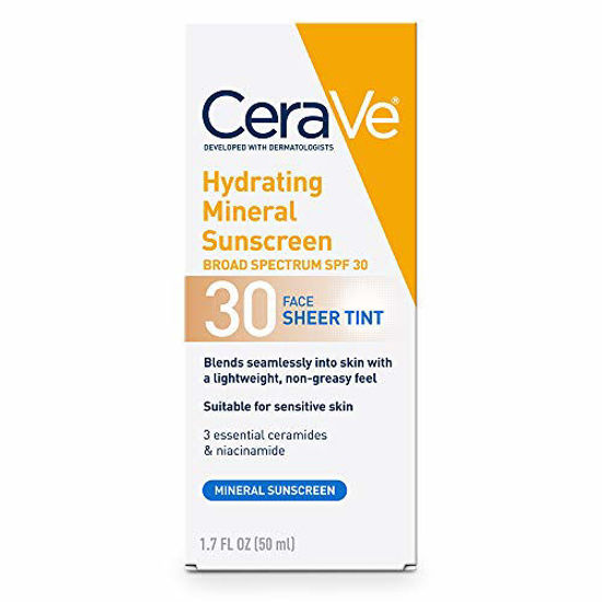 GetUSCart CeraVe Tinted Sunscreen with SPF 30 Hydrating Mineral