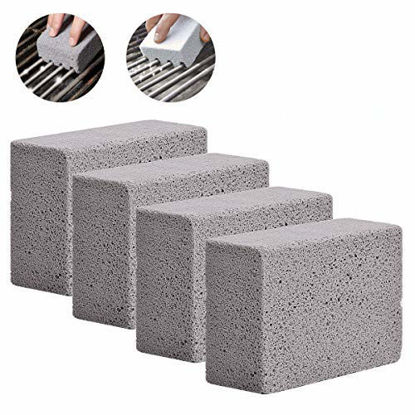 Picture of YSBER 4 Pack Grill Cleaning Brick Block - Grill Stone/Griddle Cleaner Block -Toxic Odorless Grill Stones Cleaner - Remove Greases Stains Residues Dirt