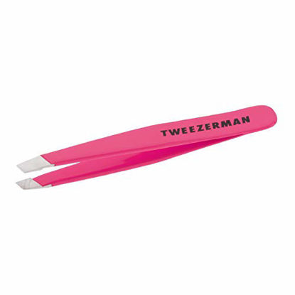 Picture of Tweezerman Neon Pink Stainless Steel Mini Slant Tweezer