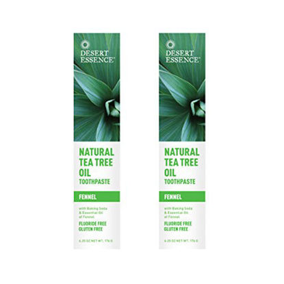 Picture of Desert Essence Natural Tea Tree Oil Fennel Toothpaste, 6.25 Ounce - 2 per case.
