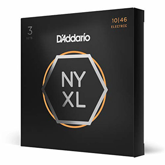 Picture of DAddario NYXL1046-3P Nickel Plated Electric Guitar Strings, Regular Light,10-46 (3 Sets) - High Carbon Steel Alloy for Unprecedented Strength - Ideal Combination of Playability and Electric Tone