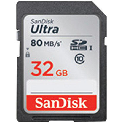 Picture of Sandisk Ultra SDHC 32GB 80MB/S C10 Flash Memory Card (SDSDUNC-032G-AN6IN)
