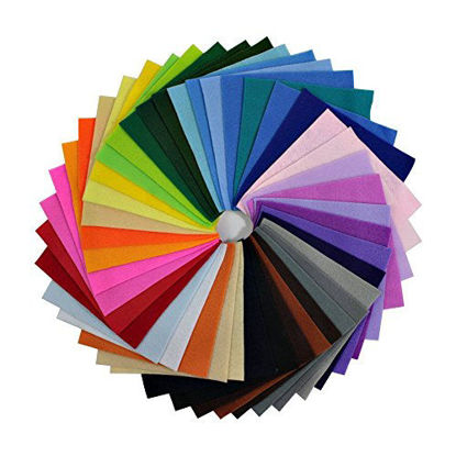 Picture of LifeGlow 42Pcs 1.5mm Thick DIY Polyester Soft Felt Fabric Squares Sheets Felt Pack Assorted Colors Sewing Nonwoven Patchwork 6x6 inch (15x15cm) for Crafts