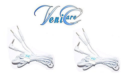 Picture of VeniCare Electrode Lead Wires/Cables for Digital Massager Tens 3.5mm One Pair (2pcs)