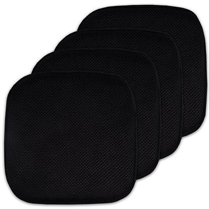 Picture of 4 Pack Memory Foam Honeycomb Nonslip Back 16" x16" Chair/Seat Cushion Pad