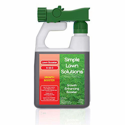 Picture of Simple Lawn Solutions Extreme Grass Growth Lawn Booster- Quality Liquid Spray Concentrated Fertilizer with Fulvic & Humic Acid- Any Grass Type (32 oz. w/Sprayer)