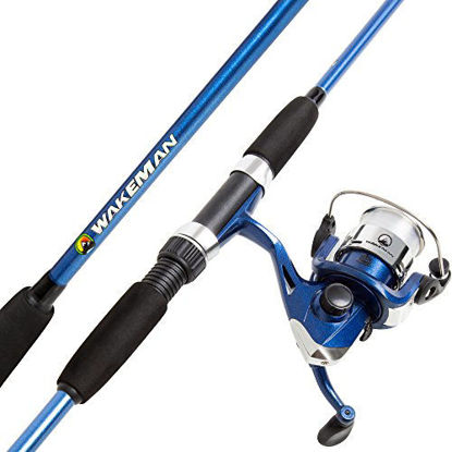 Picture of Wakeman Swarm Series Spinning Rod and Reel Combo - Blue Metallic