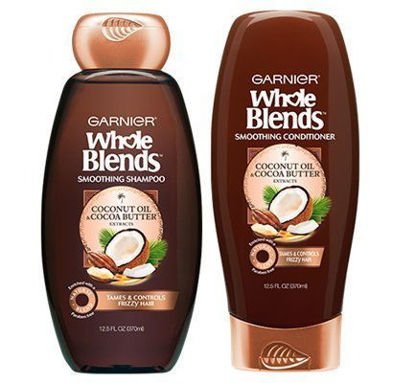 Picture of Garnier Whole Blends Coconut Oil & Cocoa Butter Smoothing Shampoo & Conditioner Set, 12.5 Fl. Oz. Each