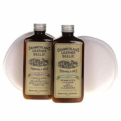 Picture of Chamberlains Leather Milk Chamberlain s Clean and Condition Leather Furniture Care Set 6OZ