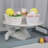 Picture of LA JOLIE MUSE Cupcake Stand Ceramic Dessert Plates for Snacks and Cookies, Bunny Candy Dish Gift, 8.3 Inch White, Easter Decor Gifts for Home
