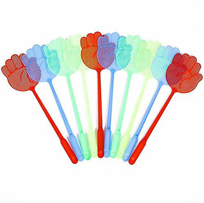 Picture of ValueHall Fly Swatter 10 Pack Fly Swatters Multi-Colors Manual Plastic Fly Swatter Set V7022